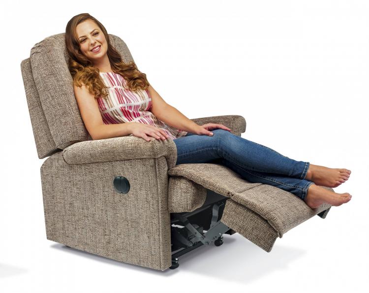Recliner in Como Clay with Power switch option