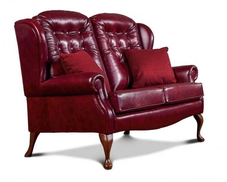 Pictured in Antique Red with Dark wood finish legs, scatter cushions sold seperately
