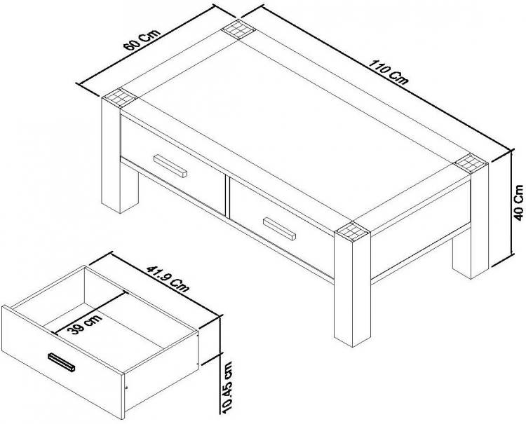 Table sizes 