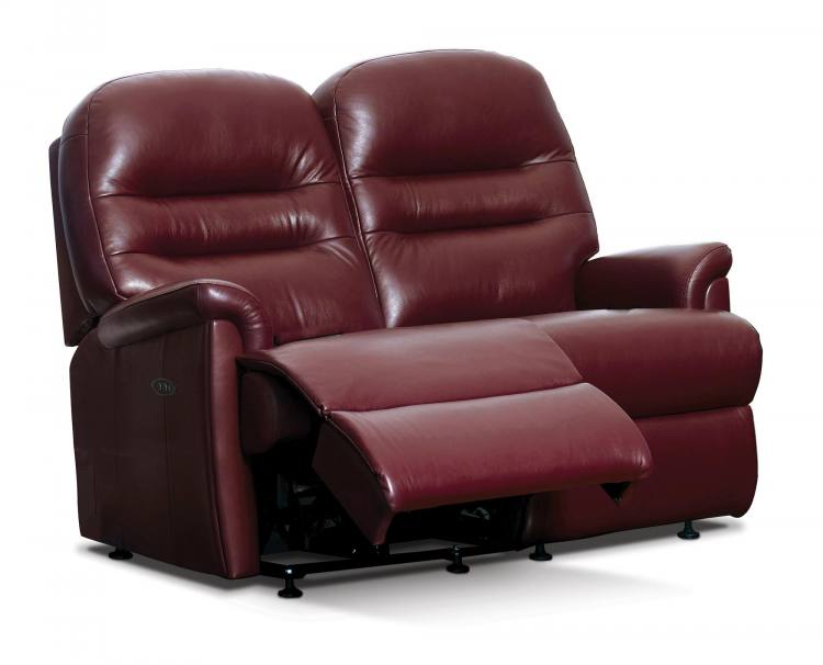Power sofa shown in Queensbury Conker on glide feet 
