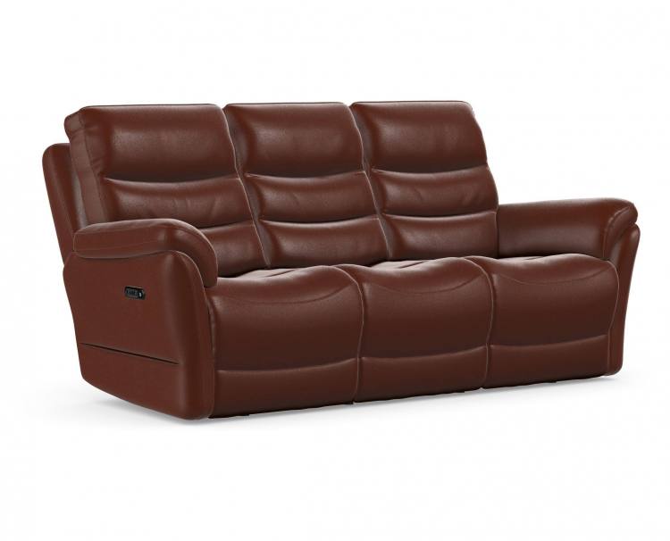 Anderson 3 seater power reclining sofa shown in Mezzo Vintage Tan leather 
