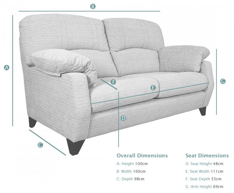 Buoyant Austin 2 Seater Sofa dimensions