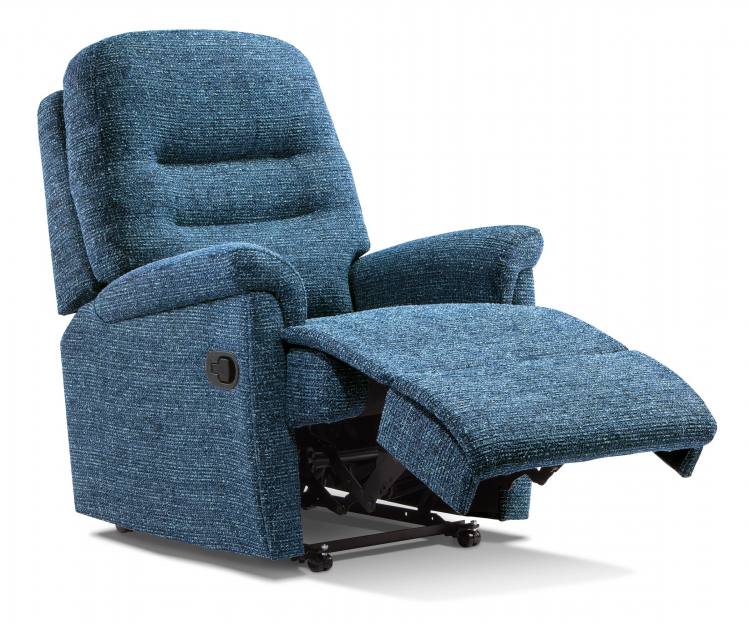 Manual catch recliner chair shown in Valencia Royal fabric