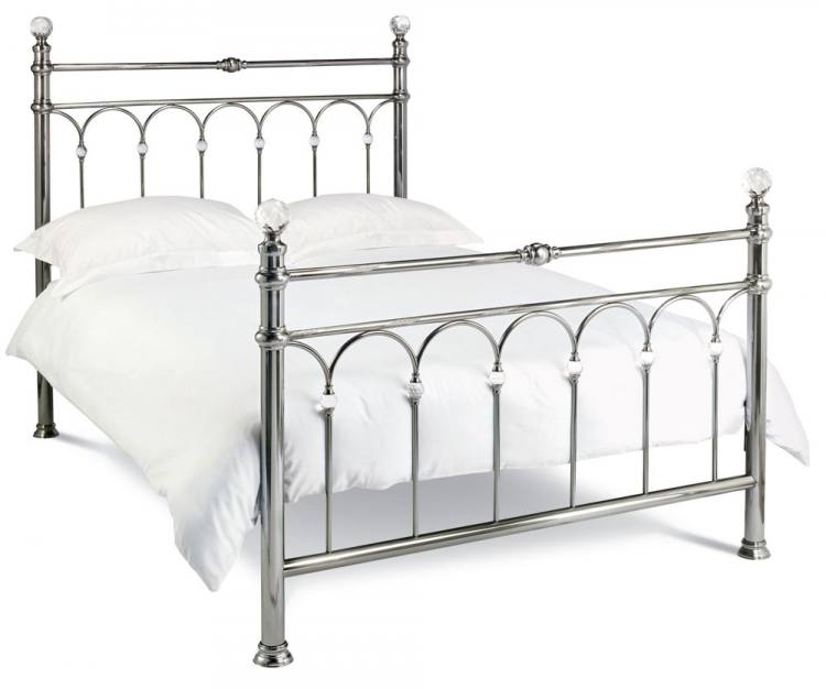 Bentley Designs Krystal Antique Nickel Double Bedstead 