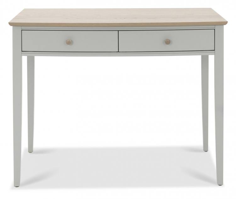 Whitby Scandi Oak & Warm Grey Dressing Table Front Facing View