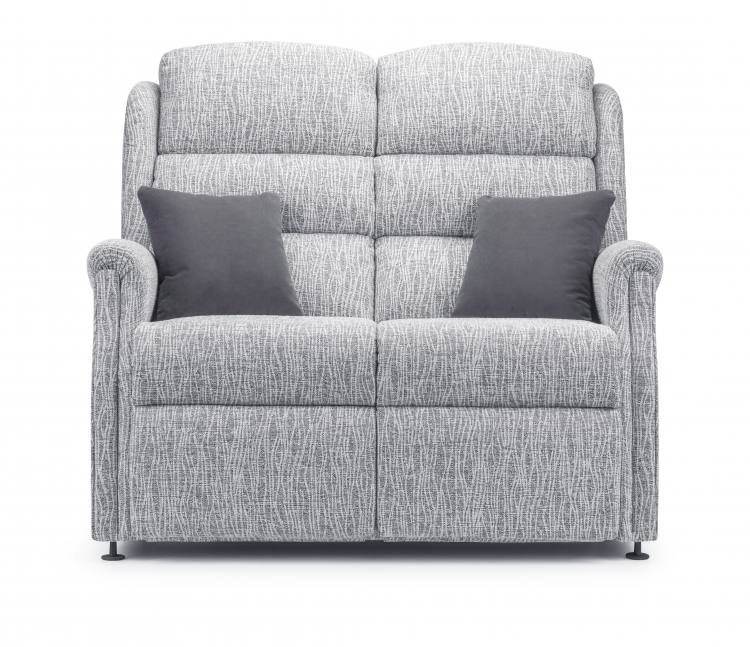 Ideal Aintree 2 seater Fixed sofa with Cascade style back shown in Alexandra Park Ripple fabric 