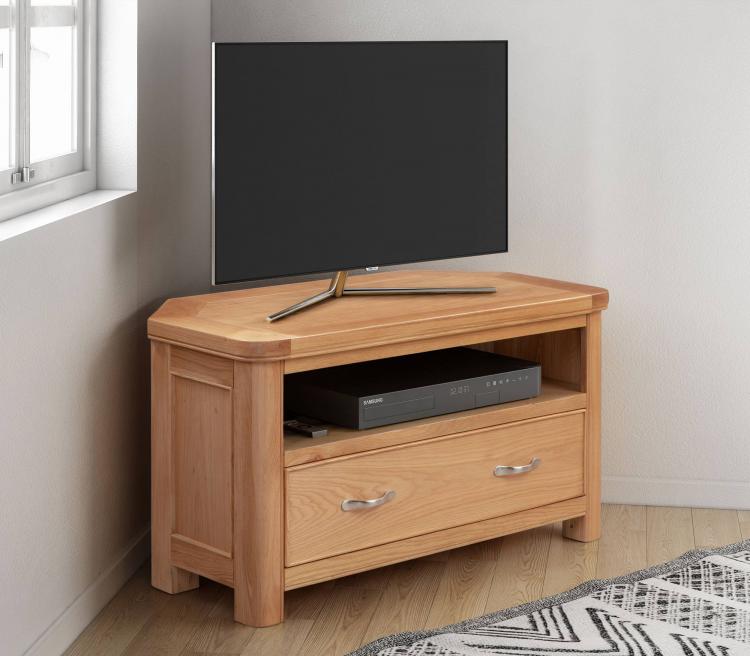 Bakewell Oak Corner TV Unit