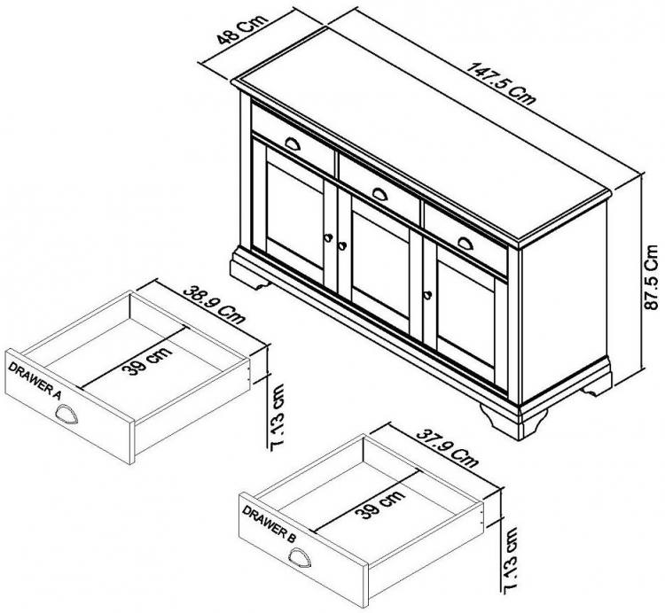 Sideboard sizes 