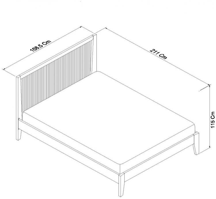 Bentley Designs Rimini Aged Oak & Weathered Oak Slatted Bedstead King Measurements 