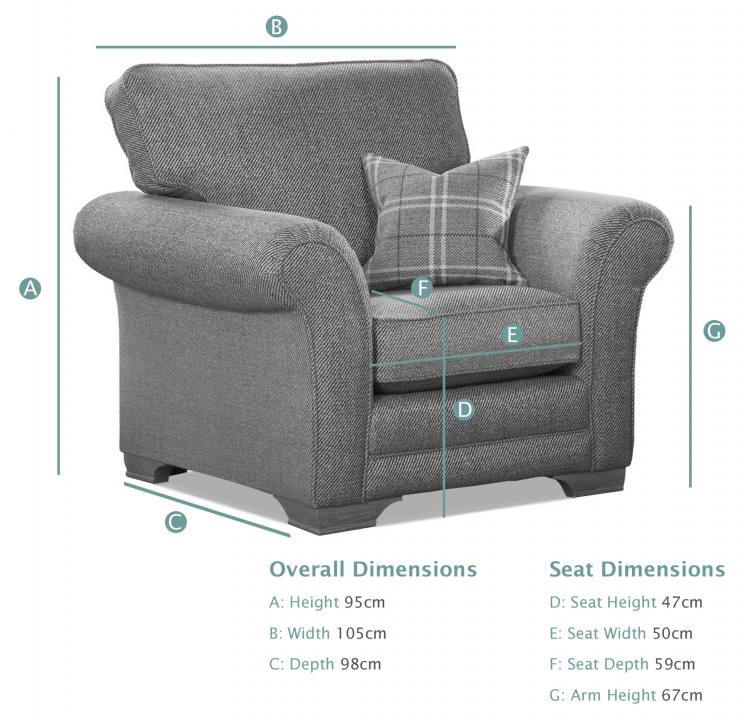 Alstons Georgia Standard Chair dimensions