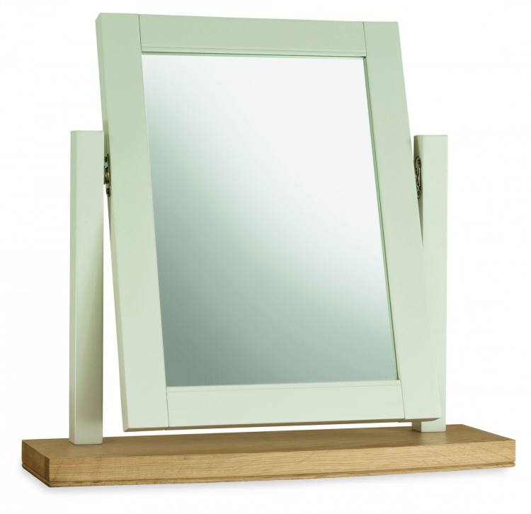 The Bentley Designs Hampstead Soft Grey & Pale Oak Vanity Mirror