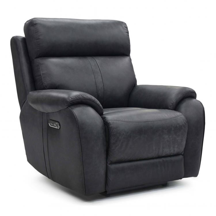 Winchester Power Recliner Chair in Aged effect Grey leather