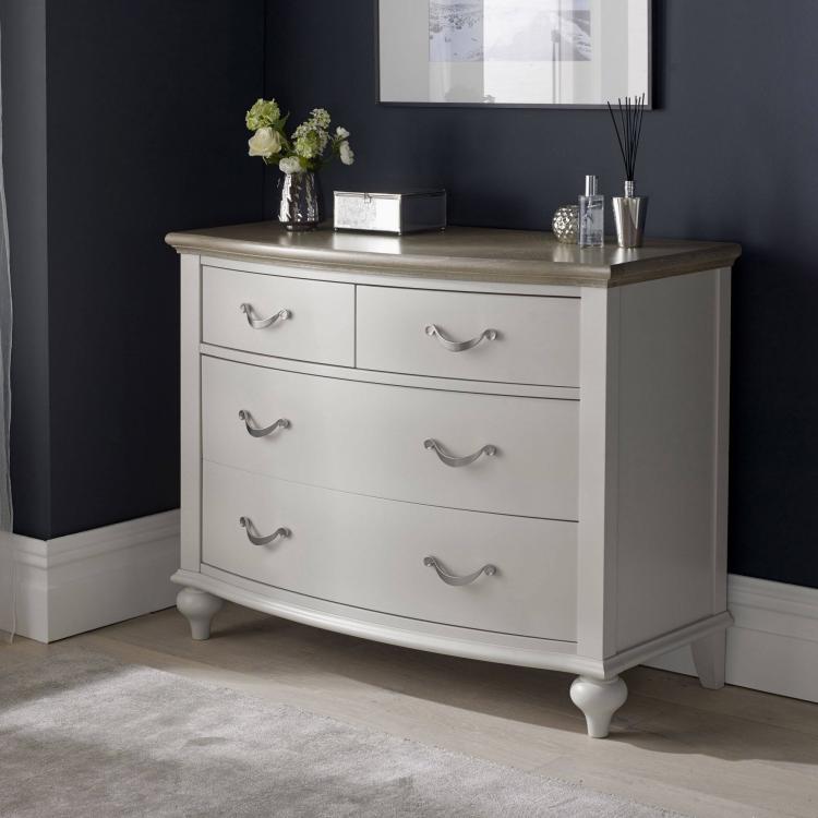 Bentley Designs - Montreux Grey Washed Oak & Soft Grey 2+2 Drawer Chest