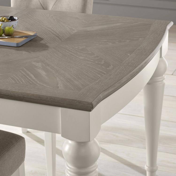 Bentley Designs Montreux Grey Washed Oak & Soft Grey 6-8 Extension Table