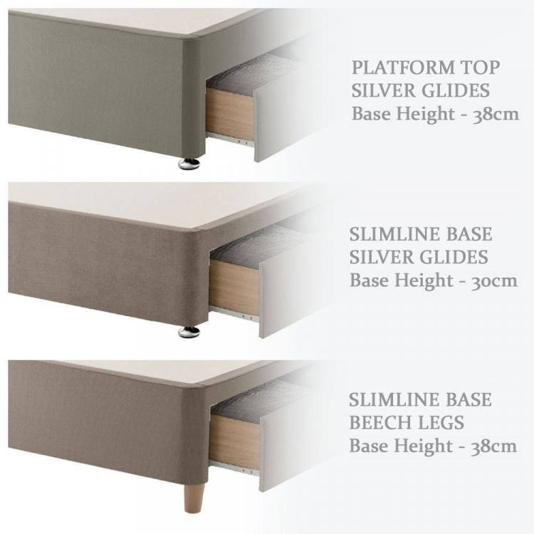 3 styles of divan base to choose from