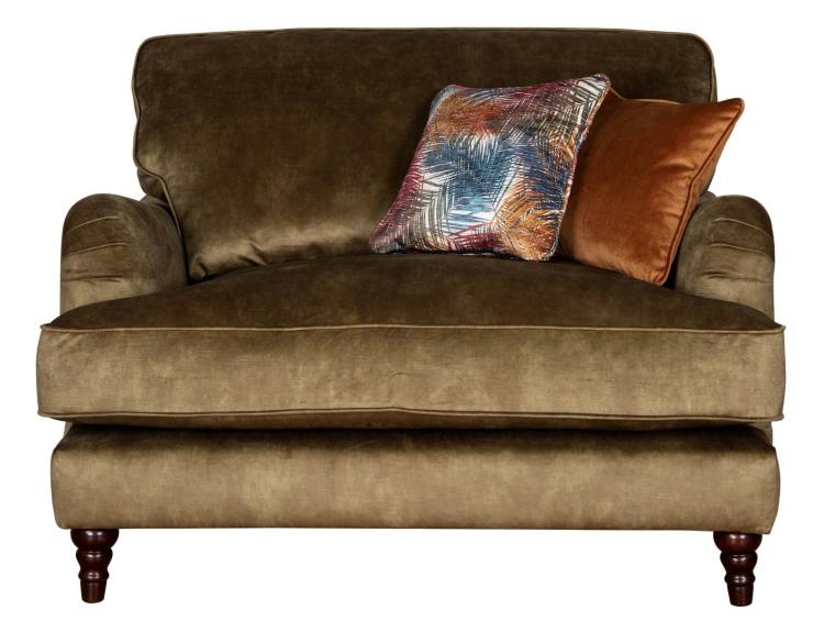 Chair shown in Sublime Olive fabric - scatter cushions included 