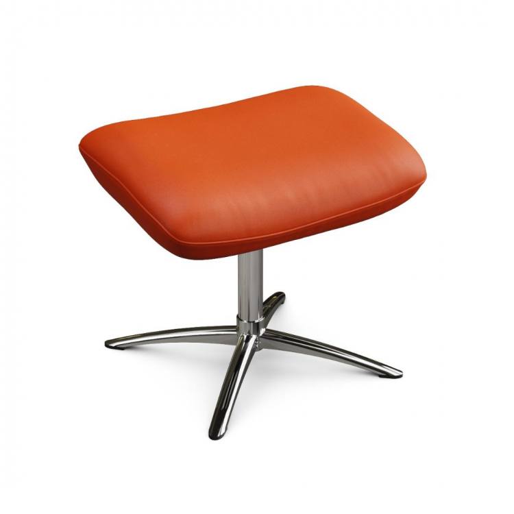 Optional matching footrest shown in Orange Balder leather