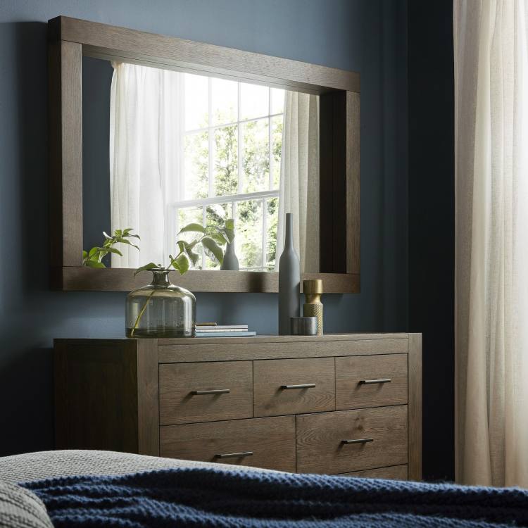 The Bentley Designs Turin Dark Oak Lanscape Mirror