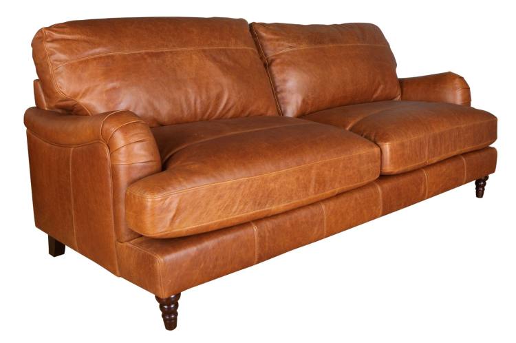 Sofa shown in Lazio Brown leather 