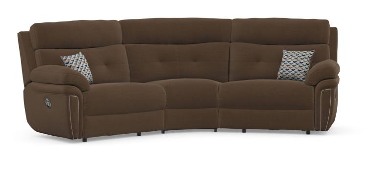 Baxter 3 seater Power Curved sofa with Head Tilt & Lumbar support 