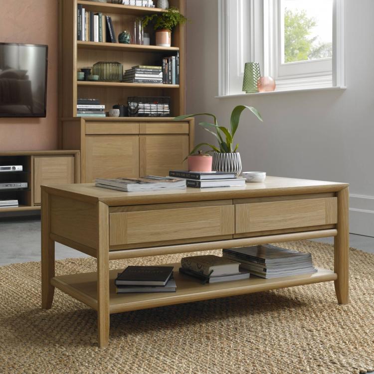 Bentley Designs - Bergen Oak Coffee Table with Drawer 8101-05