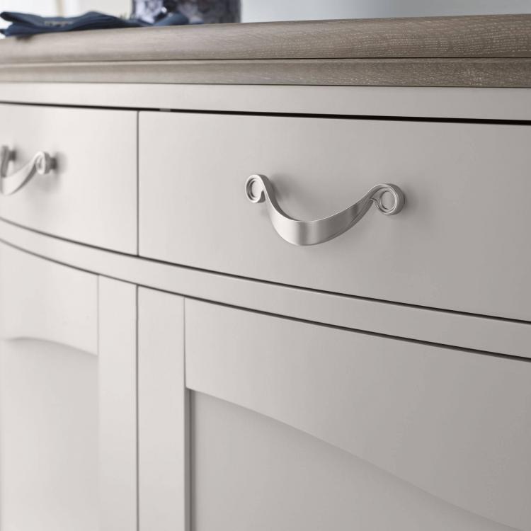 Bentley Designs Montreux Grey Washed Oak & Soft Grey Narrow Sideboard