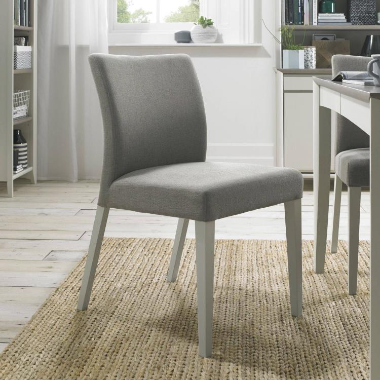 Bentley Designs - Bergen Soft Grey Upholstered Dining Chair - Titanium (Pair)