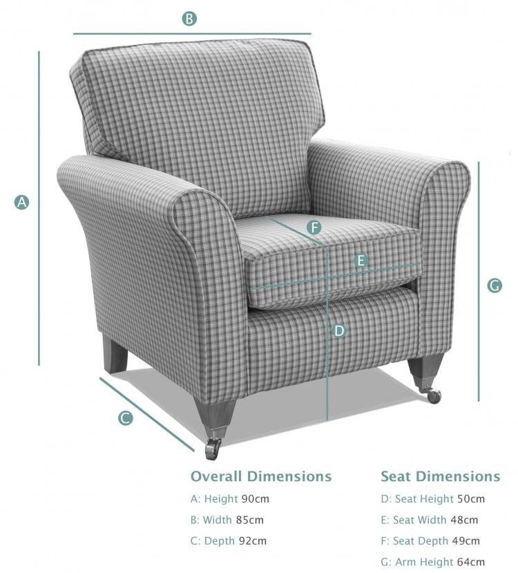 Alstons Lancaster Accent Chair dimensions