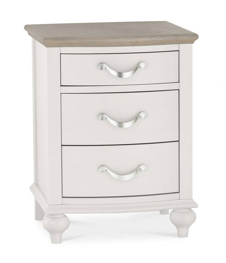 Bentley Designs - Montreux Grey Washed Oak & Soft Grey 3 Drawer Nightstand