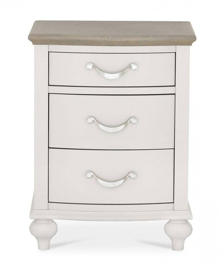 Bentley Designs - Montreux Grey Washed Oak & Soft Grey 3 Drawer Nightstand