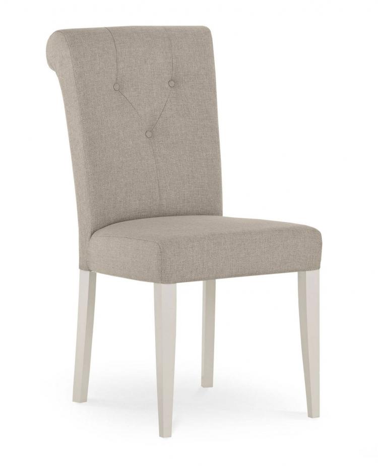 Bentley Designs Montreux Soft Grey Upholstered Chair - Pebble Grey Fabric