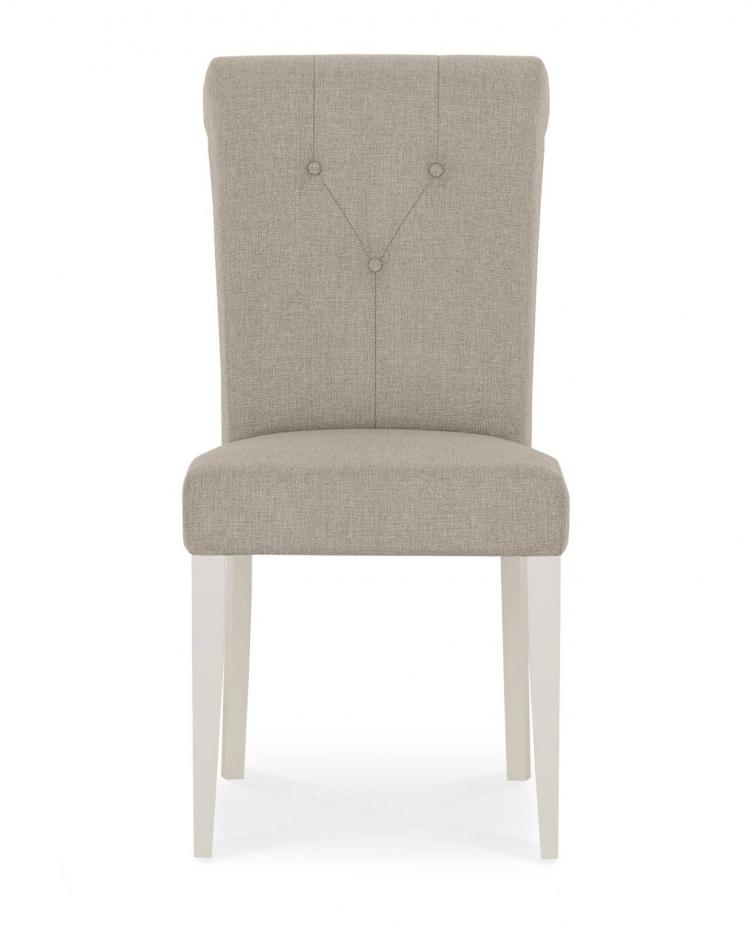 Bentley Designs Montreux Soft Grey Upholstered Chair - Pebble Grey Fabric