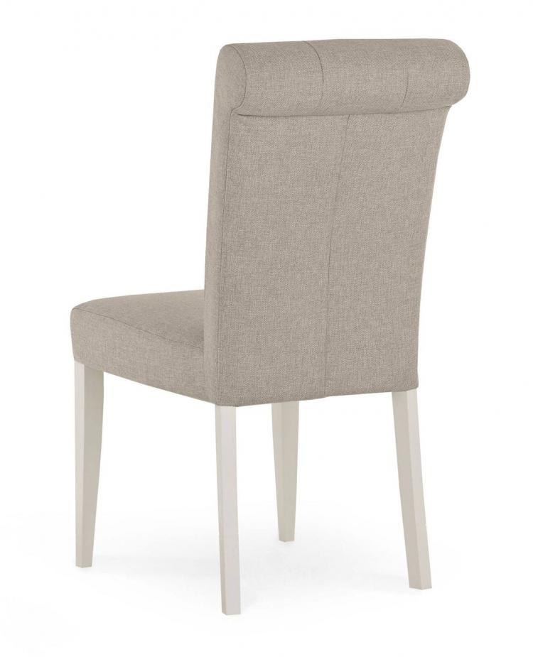 Bentley Designs Montreux Soft Grey Upholstered Chair - Pebble Grey Fabric