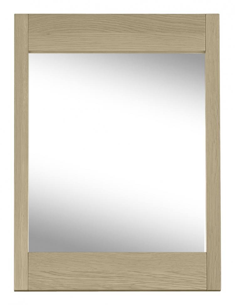 Bentley Designs Rimini Aged Oak & Weathered Oak Vanity Mirror Front Facing View 