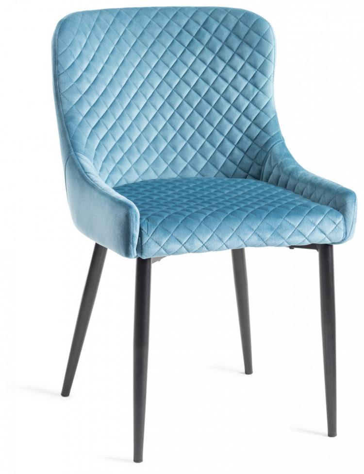 The Bentley Designs Cezanne Petrol Blue Velvet Fabric Chair 