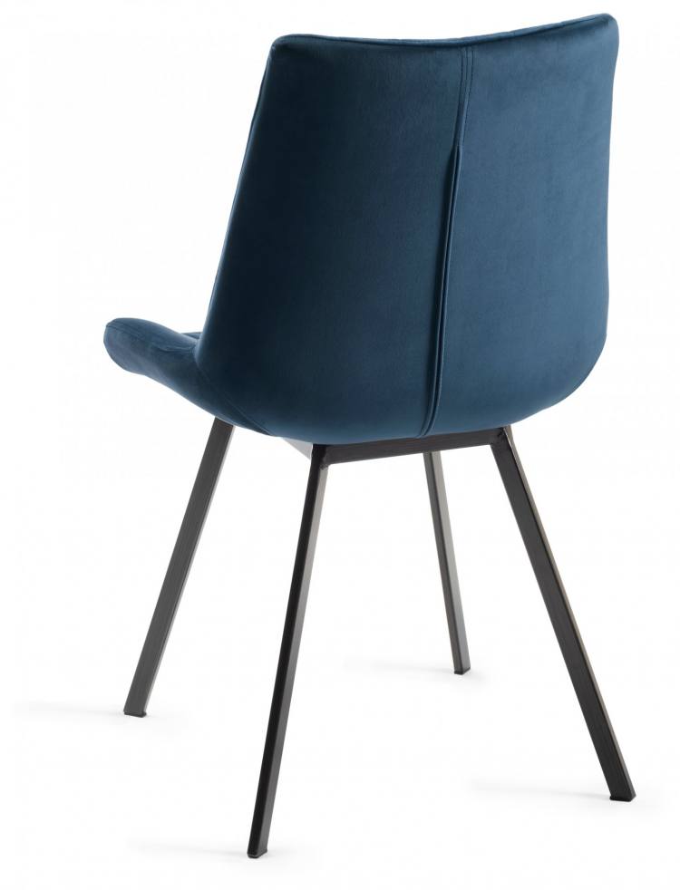 Bentley Designs Fontana Blue Velvet Fabric Chair 