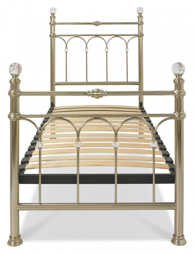 Bed frame with sprung Beech slats 