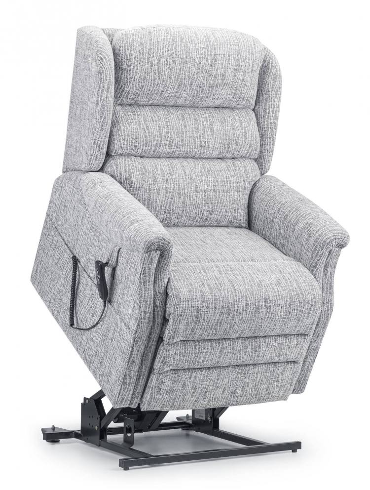 Aintree Premier Riser Recliner chair shown with 'Cascade' style back with right handed handset 