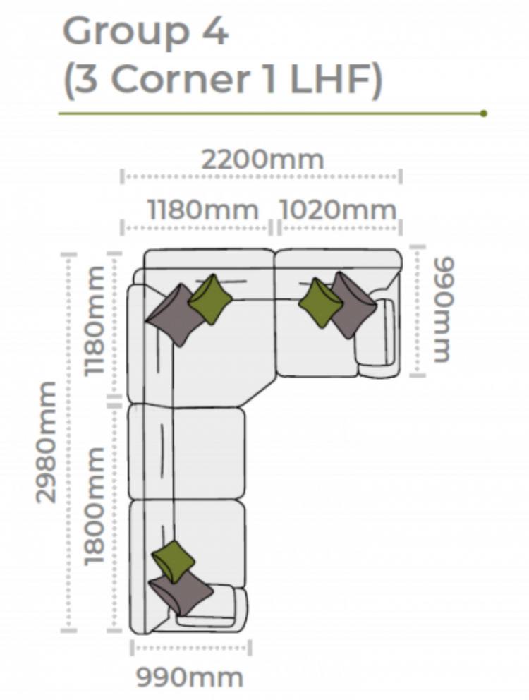Alstons Aalto Corner Sofa Group 4 layout 