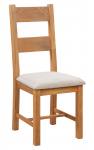 Telford Oak Fabric Dining Chairs - Pair